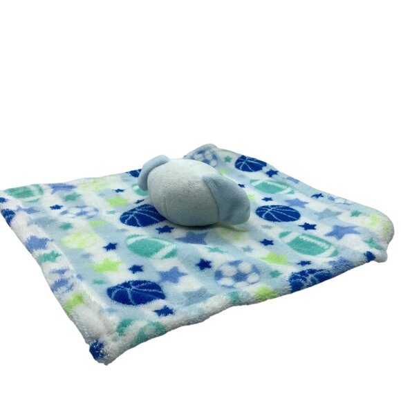 Swiggles Lovey Security Blanket Plush Puppy Dog Blue Star Green Sport Balls 12" - Picture 4 of 6